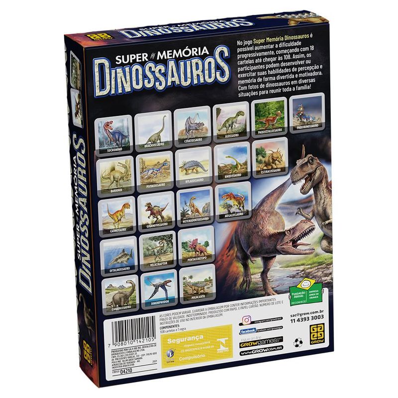 Supermemoria Dinossauros - 04210 - Grow –