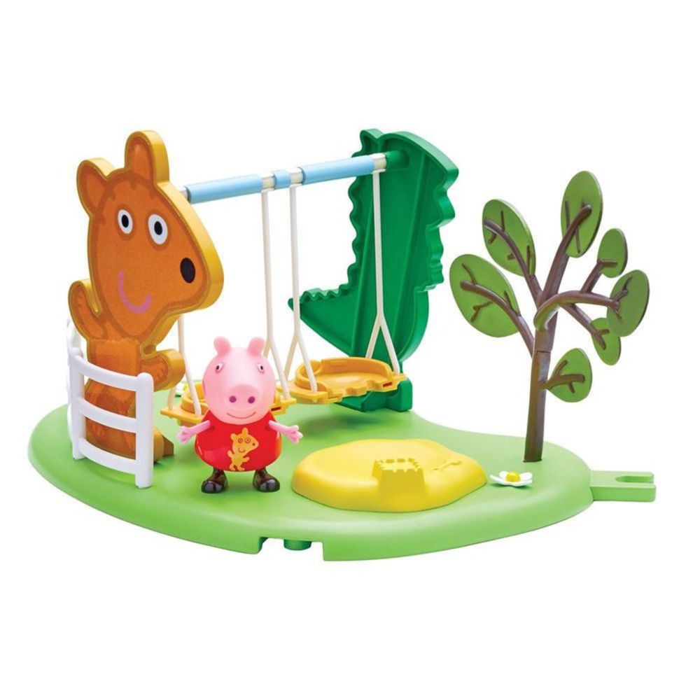 Peppa Pig Casa com Jardim DTC Amarelo/Rosa/Azul