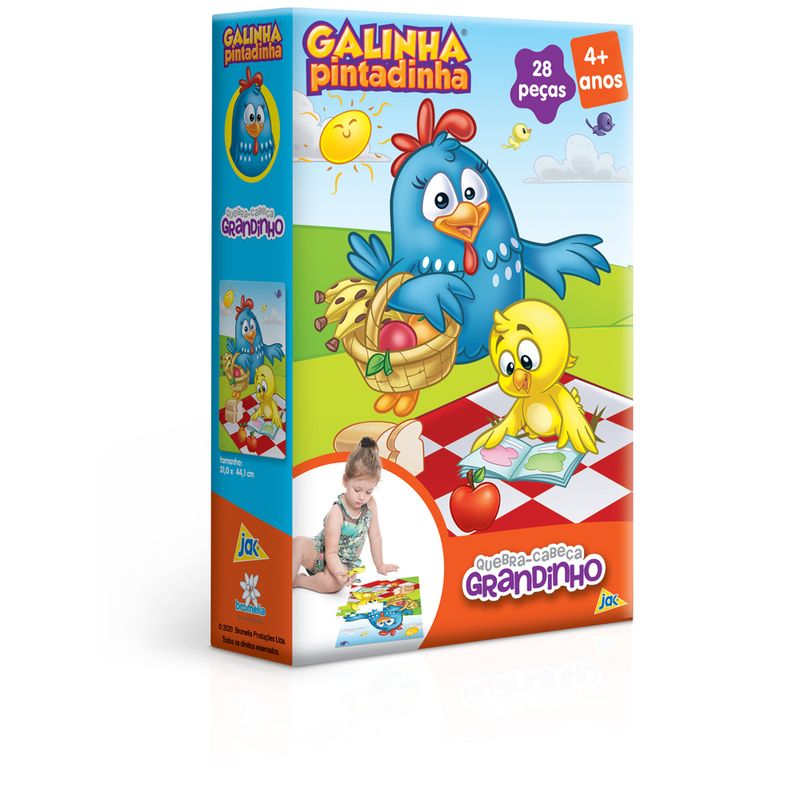 Jogo da Memória Galinha Pintadinha Grandinho 24 Peças Toyster, , Toyster