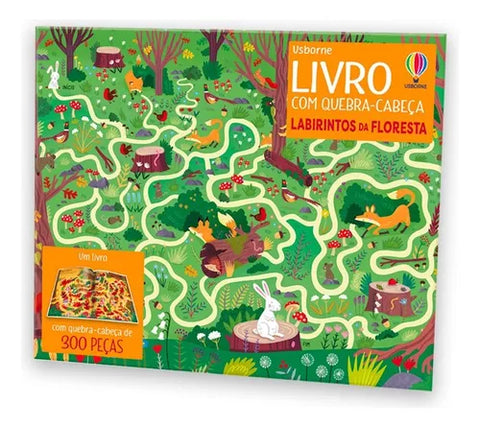 Labirintos da Floresta: Livro com quebra cabeca -site-broch - Usborne