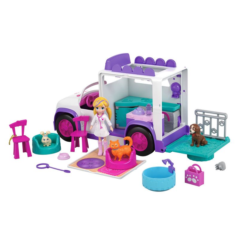 Polly Pocket Hospital Movel Dos Bichinhos - Gfr04 - Mattel