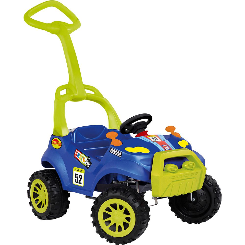 267 - Triciclo Smart Azul Com Empurrador e Capota- Brinquedos Bandeirante -  Fantasy Play Brinquedos Tudo em Playground 