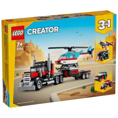 Caminhao Plataforma Com Helicoptero - 31146 - Lego