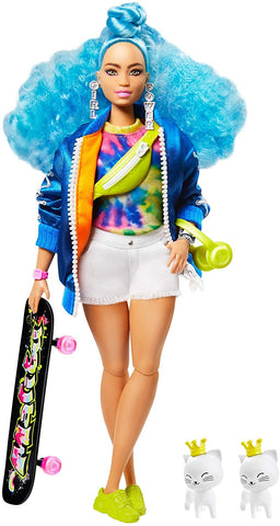 Barbie Extra 4 Blue Curly Hair - Grn30 - Mattel