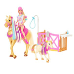 Barbie com Cavalo Penteados Diversos - Gxv77 - Mattel