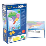 Quebra cabeça P200 Mapa do Brasil - Grow - playnjoy.shop