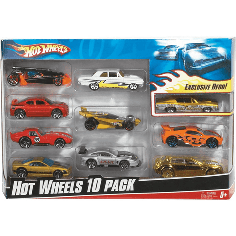 Hot Wheels Pacote Com 10 Carros Sortidos 54886 Mattel - playnjoy.shop