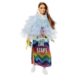 Barbie Extra Blue Coat / Rainbow Dres - Gyj78 - Mattel