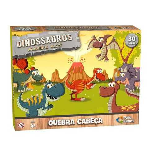 Q. Cabeca 30 Pcs - Dinossauros  - Unica - 0965-1