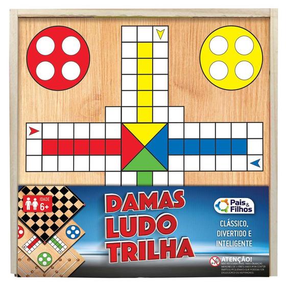 Jogo Ludo/Trilha Pro c/ Estojo