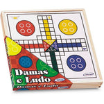 Jogo de Tabuleiro Dama e Ludo - Xalingo - playnjoy.shop