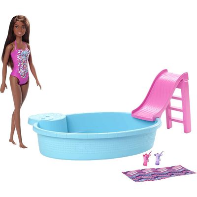 Barbie Estate Piscina Glam C/boneca - Morena Ghl92 - Mattel