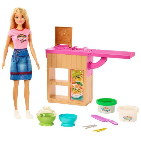 Barbie Noodle Bar Playset Blonde - GHK43 - MATTEL - playnjoy.shop