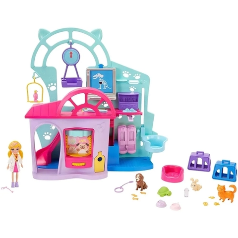 Polly Cola e Descola Sala de Jogos com Acessórios - Mattel
